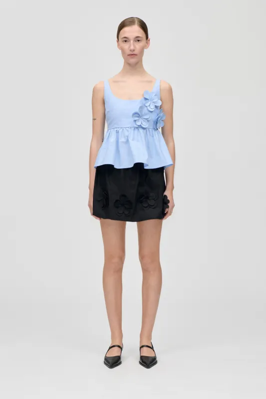 Floral Mini Skirt - Jet Black sold by STINE GOYA