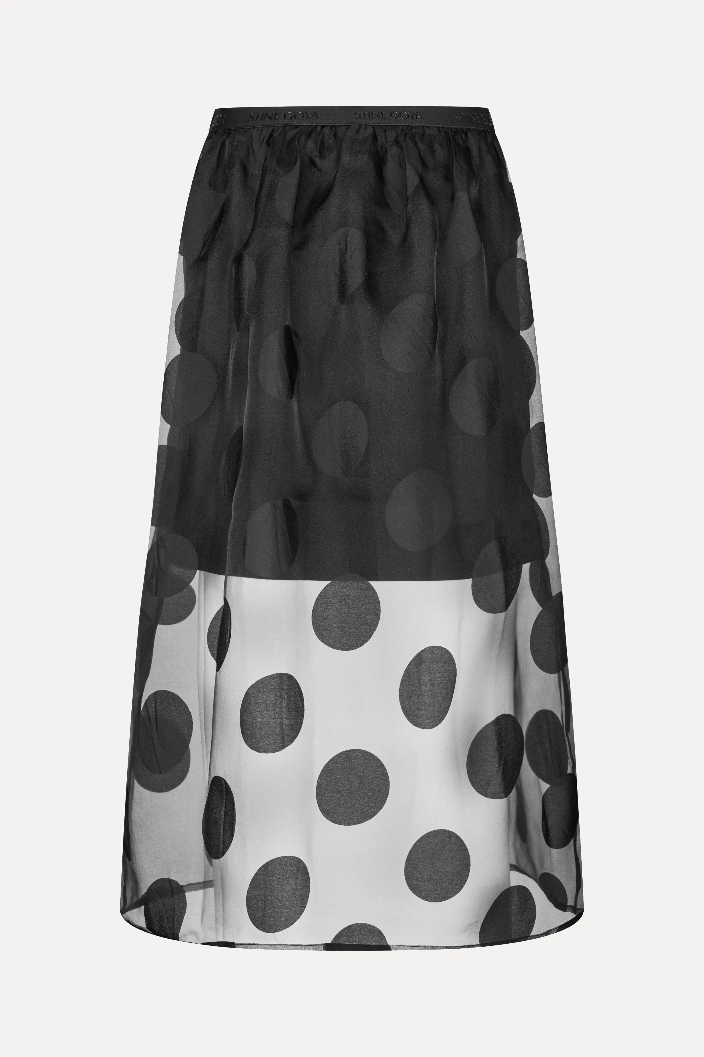 Elasticated Waistband Midi Skirt - Dotted Black sold by STINE GOYA product image thumbnail 3