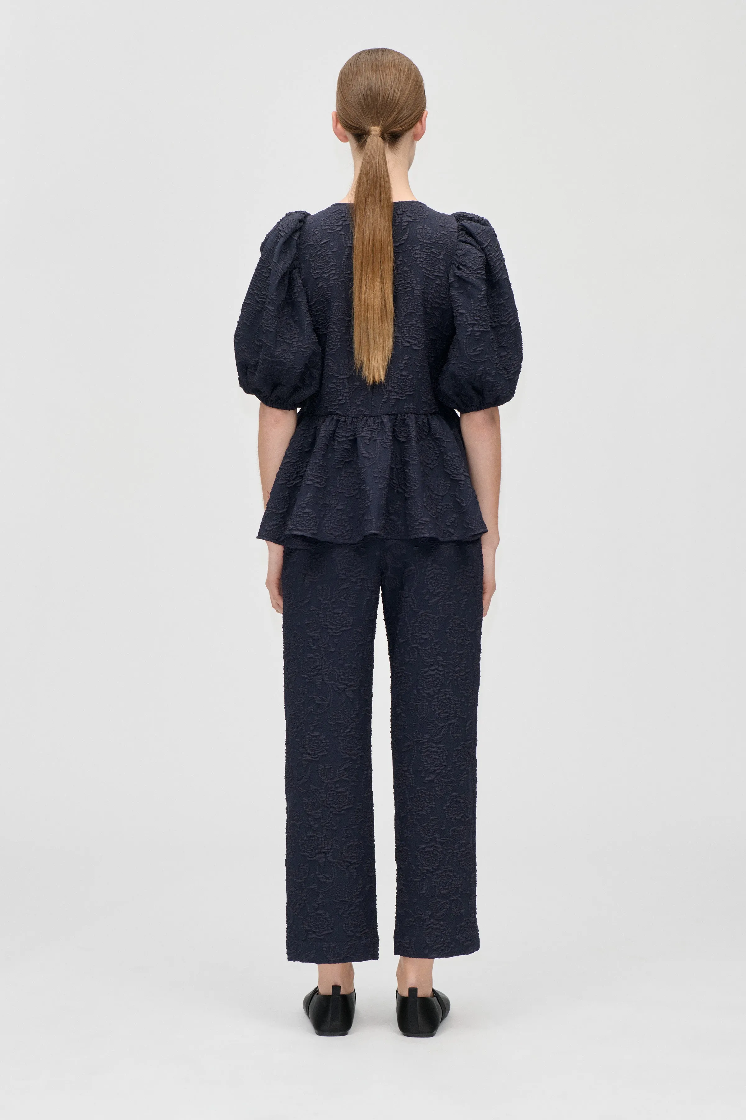 Elasticated Waistband Cropped Pants - Garden Relief sold by STINE GOYA product image thumbnail 2