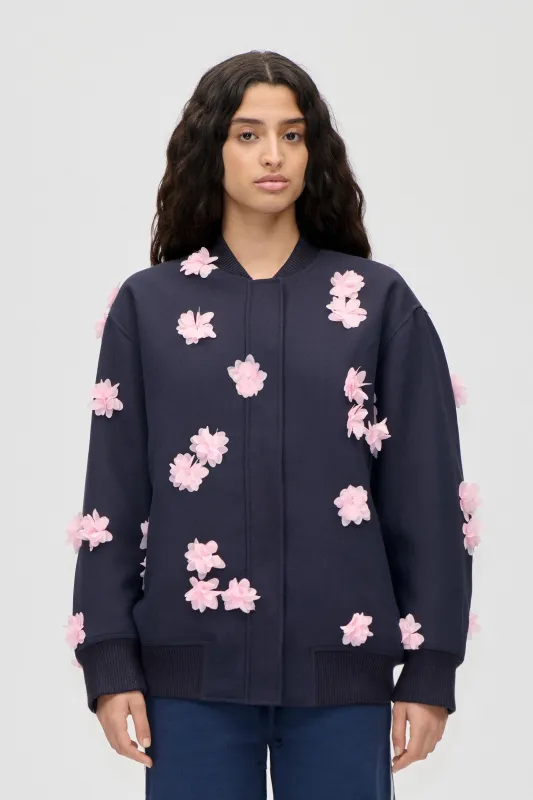 Floral Bomber Jacket - Pink Petunia sold by STINE GOYA