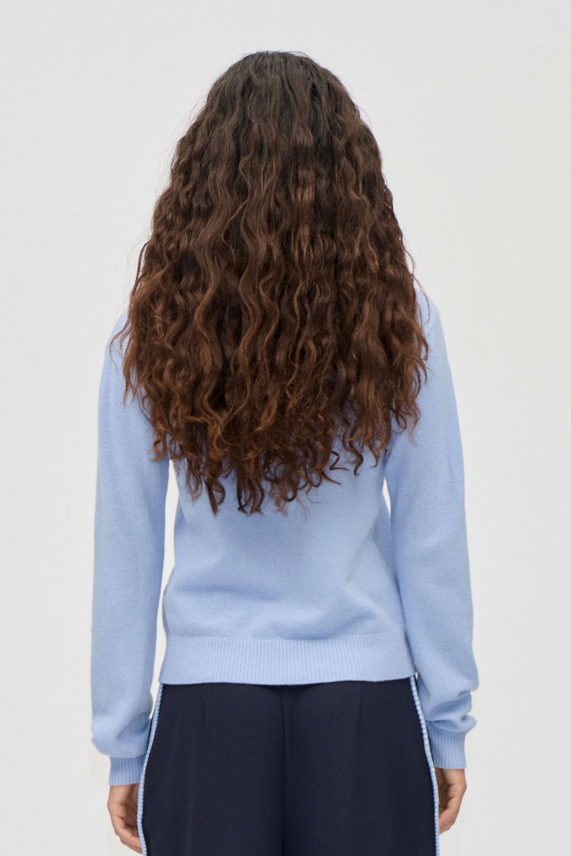 Ruffled Crewneck Sweater - Light Blue sold by STINE GOYA product image thumbnail 2