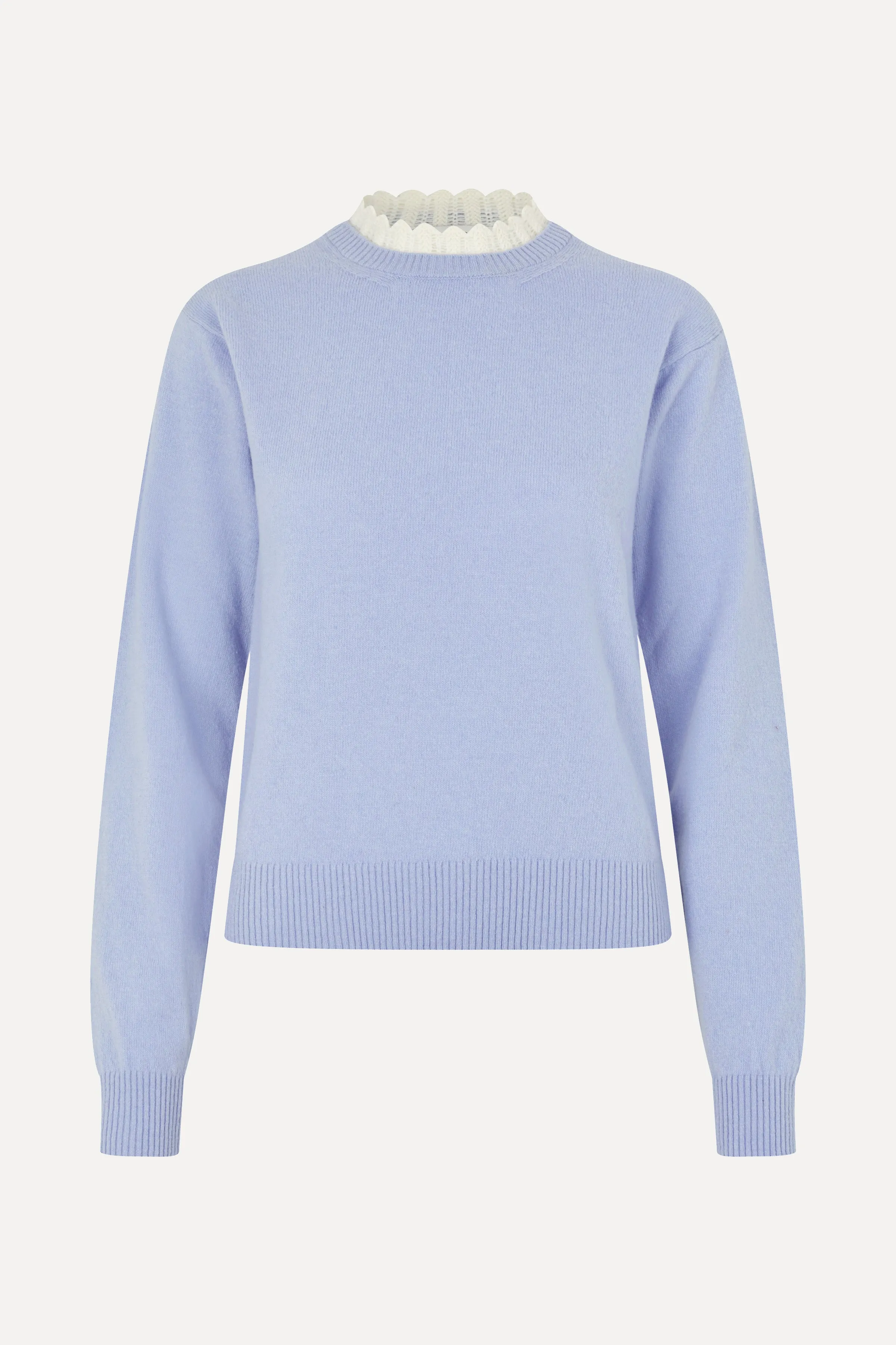 Ruffled Crewneck Sweater - Light Blue sold by STINE GOYA product image thumbnail 3