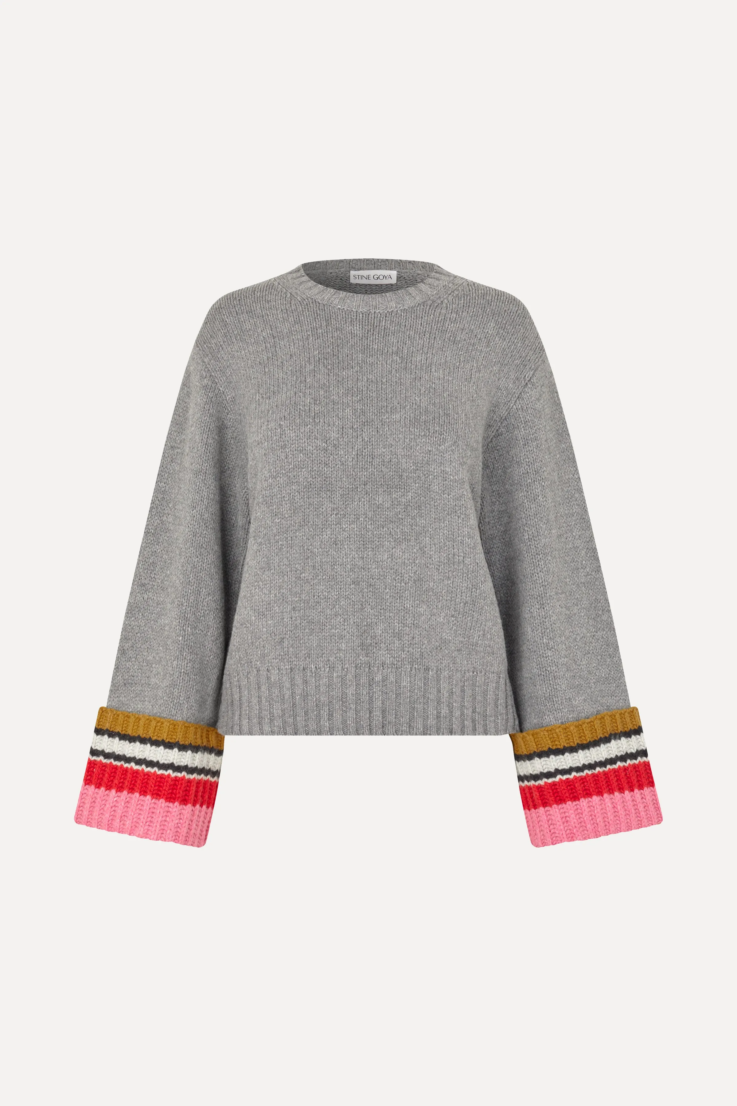 Chunky Sleeve Sweater - Pink Multistripes sold by STINE GOYA product image thumbnail 3