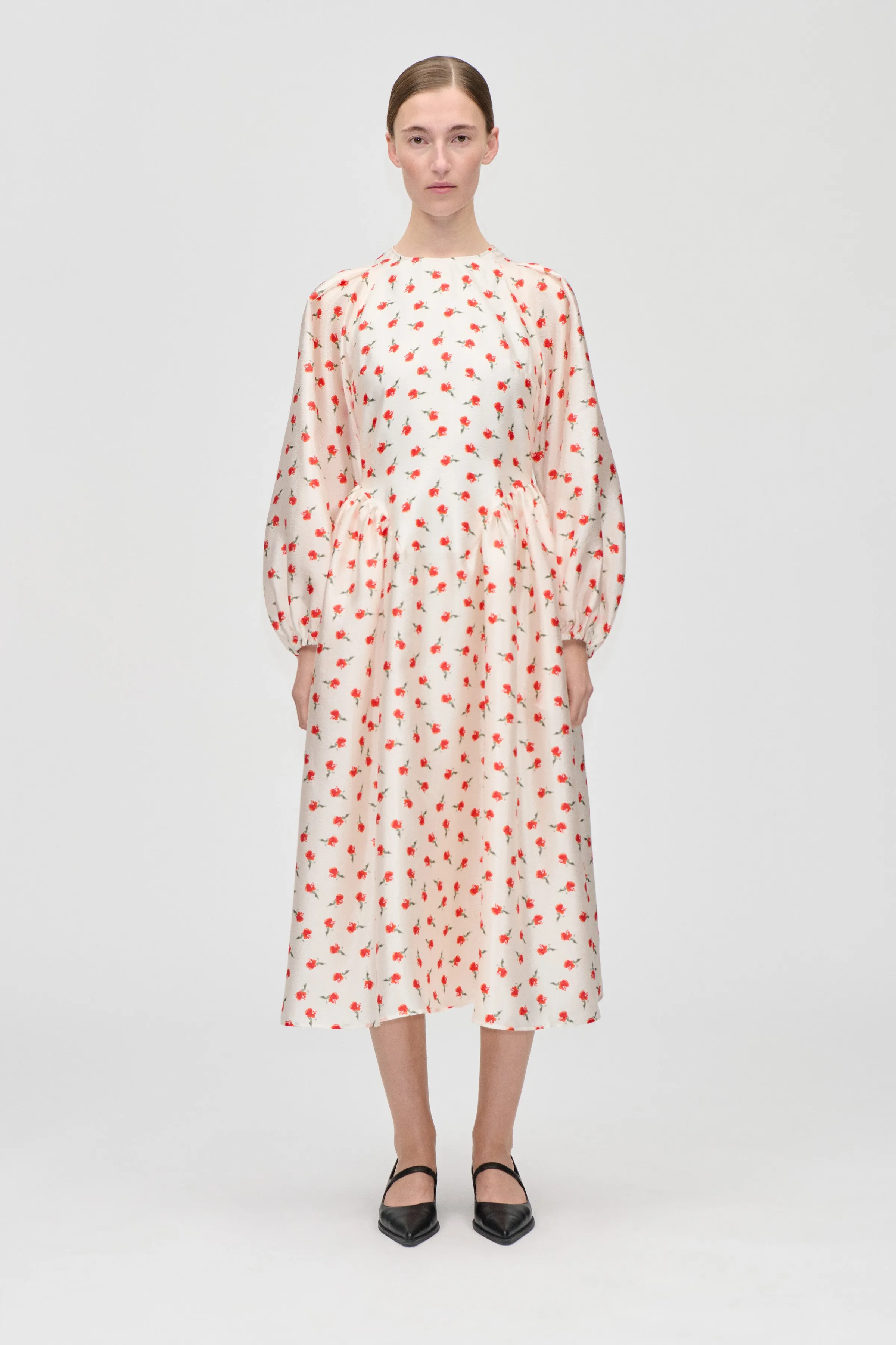 Long Sleeve Voluminous Dress - Ditzy Petunia sold by STINE GOYA