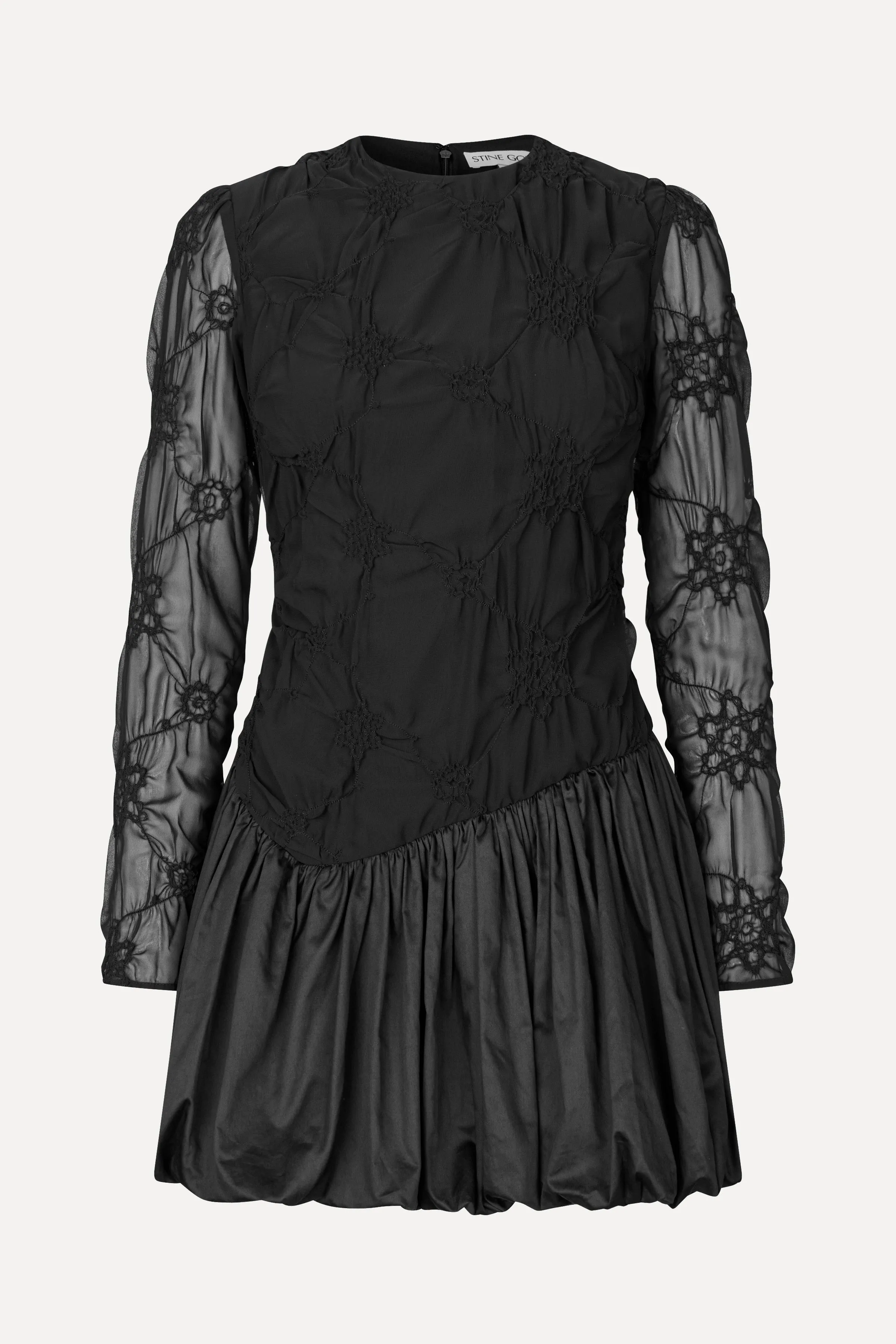 Balloon Long Sleeve Short Dress - Smocked Flowers sold by STINE GOYA product image thumbnail 3