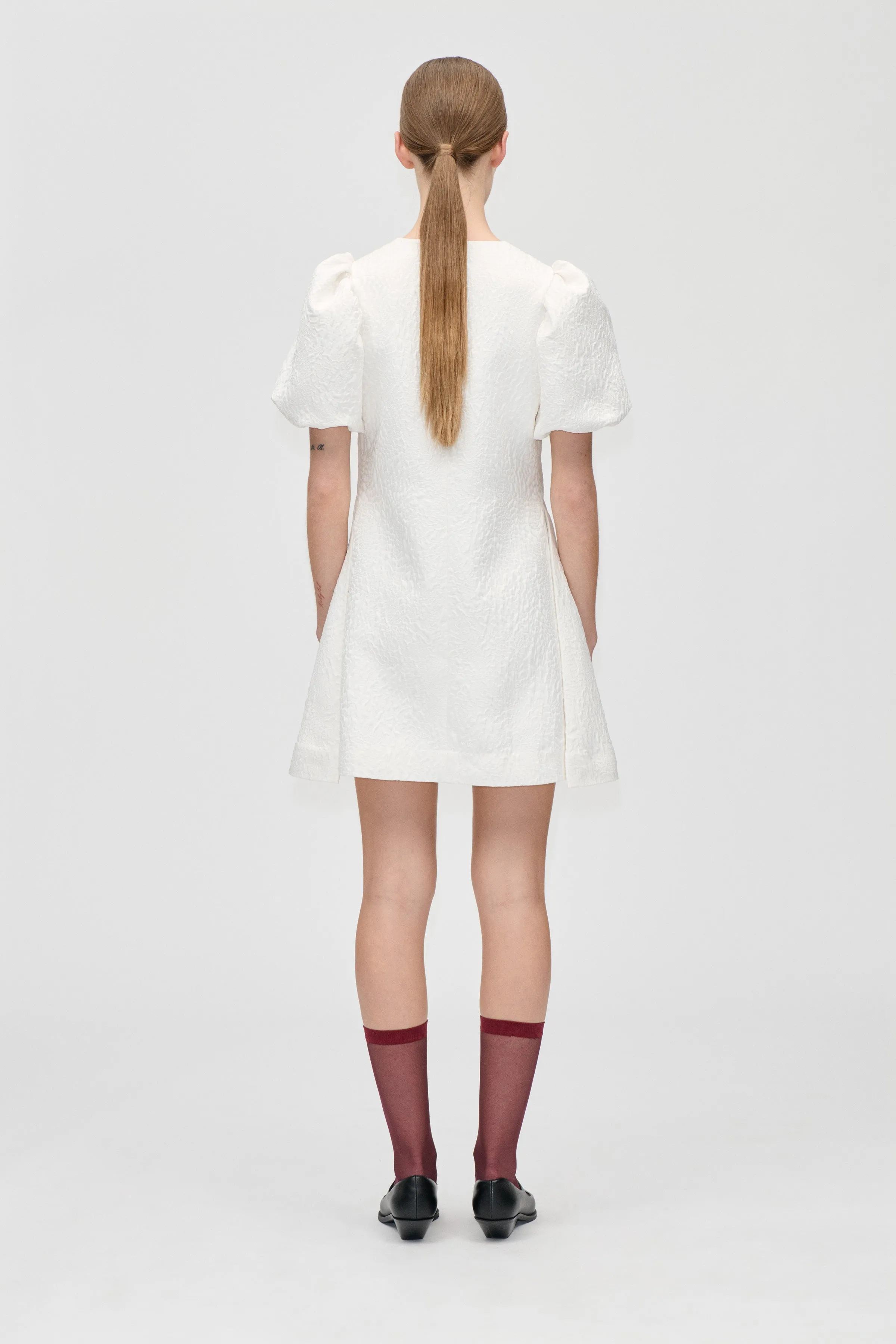 Angled Pleat Mini Dress - Artist Flower Relief sold by STINE GOYA product image thumbnail 2
