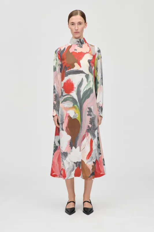 Long Sleeve Midi Dress - My Garden sold by STINE GOYA