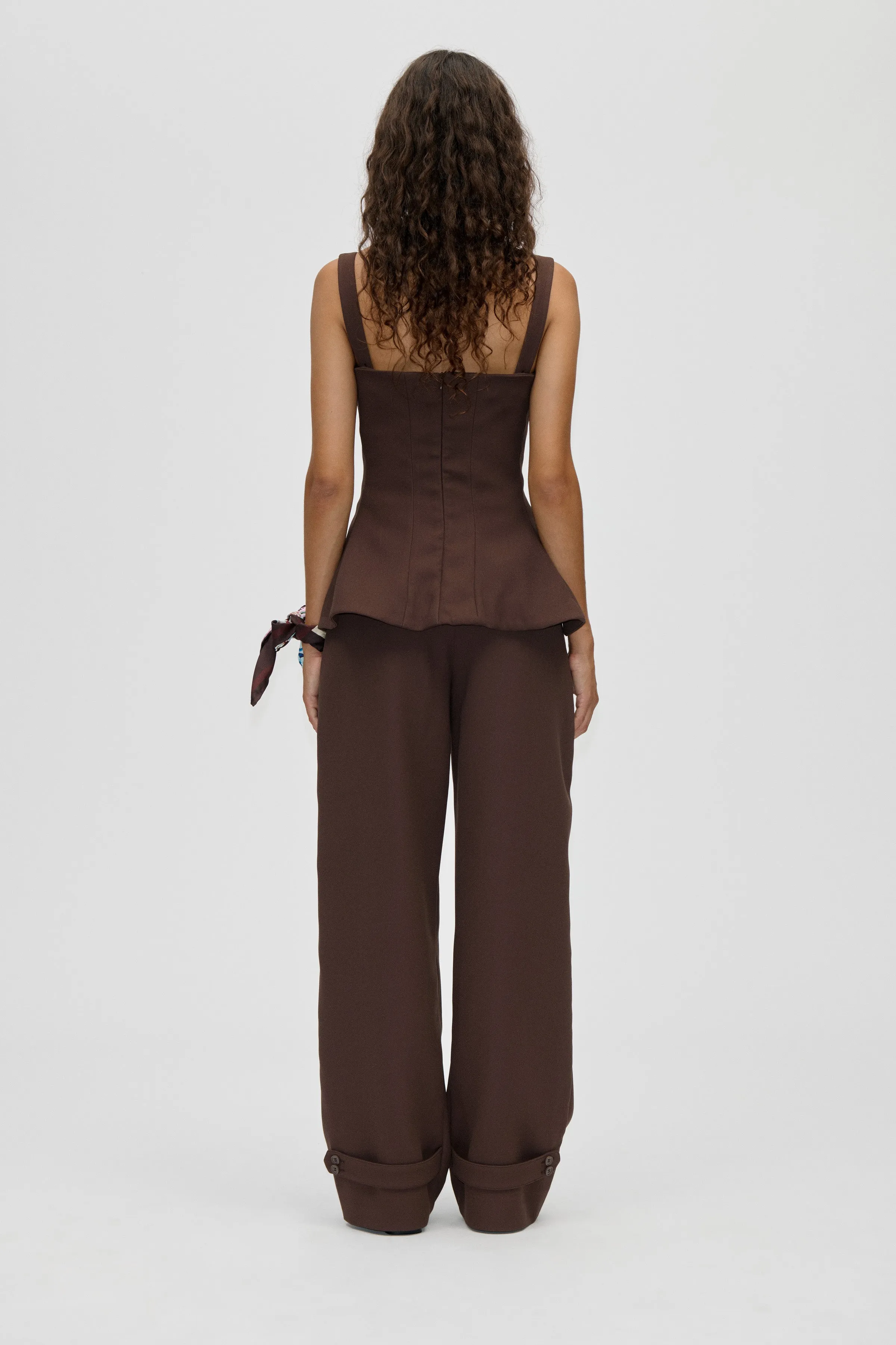 Elevated Pleat Pants - Cocoa sold by STINE GOYA product image thumbnail 2