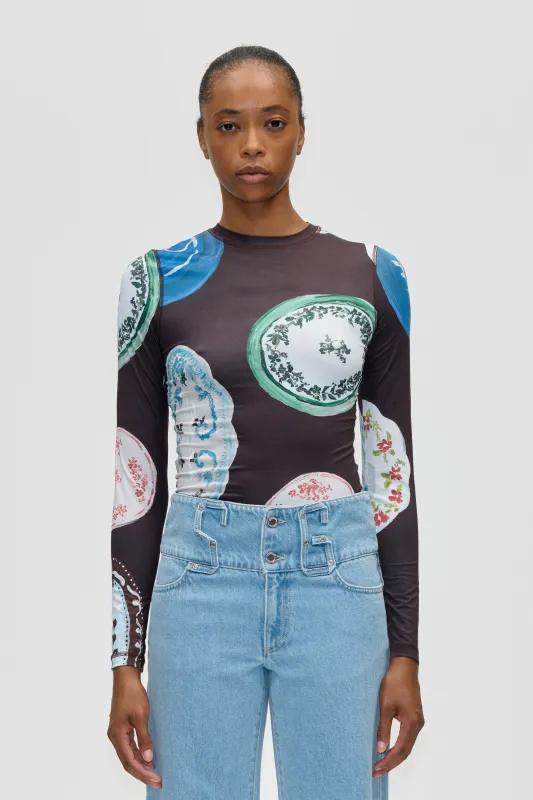 Elastic Long Sleeve Top - The Platera sold by STINE GOYA