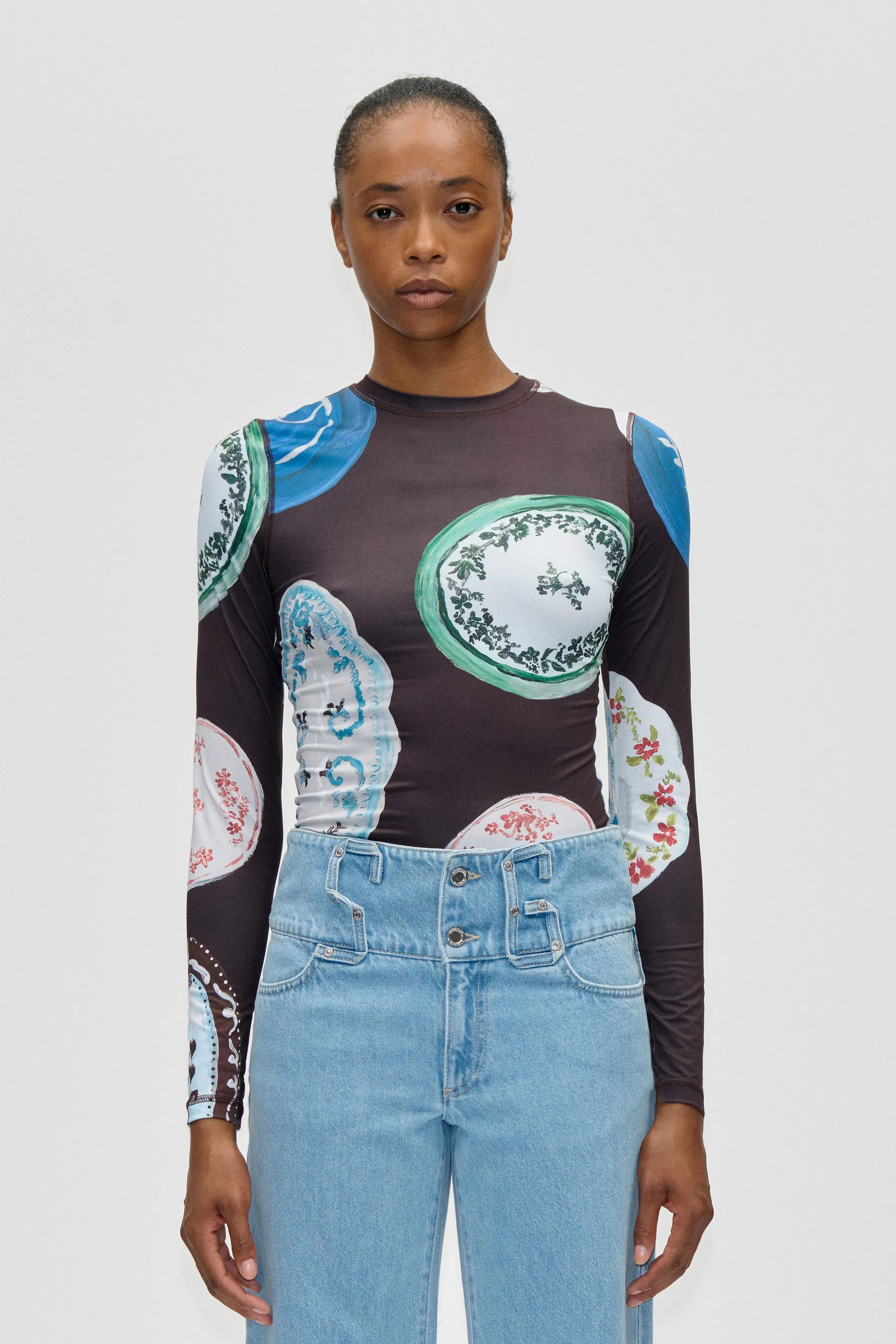 Elastic Long Sleeve Top - The Platera sold by STINE GOYA