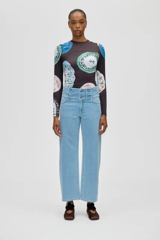 SG Belt Loop Ankle Pants - Denim Blue sold by STINE GOYA