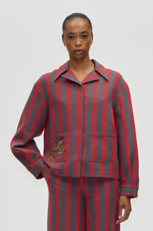 Workwear Tab Jacket - Rider's Stripe made by STINE GOYA