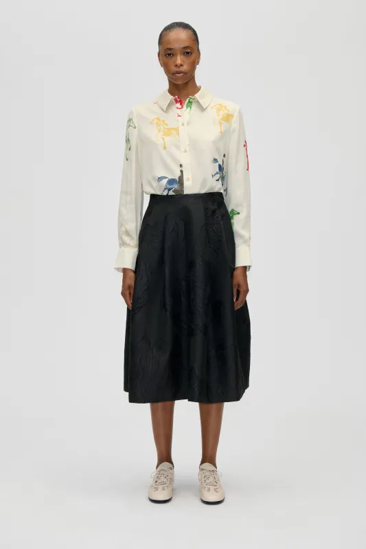 Voluminous Midi Skirt - Swans sold by STINE GOYA