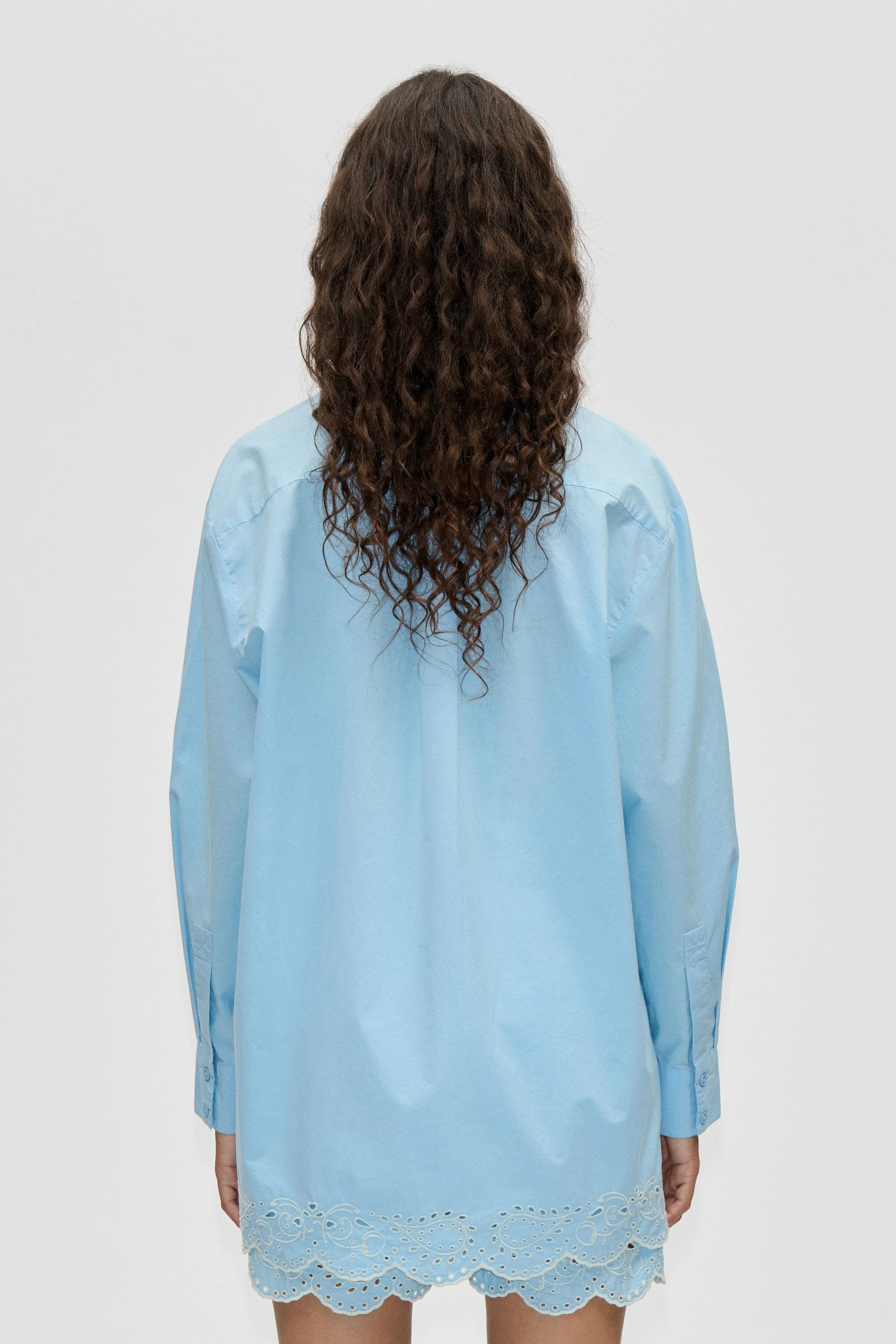 Long Sleeve Oversized Shirt - Teapot Blue sold by STINE GOYA product image thumbnail 2