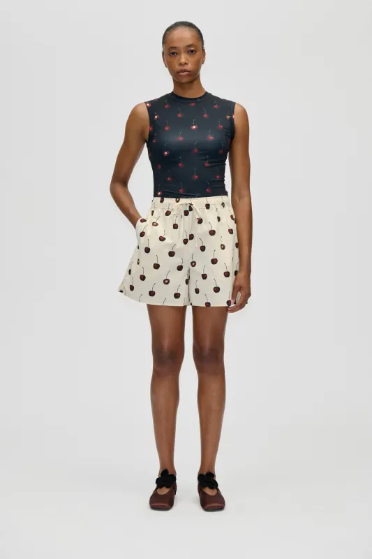Elasticated Waistband Shorts - Cherries sold by STINE GOYA