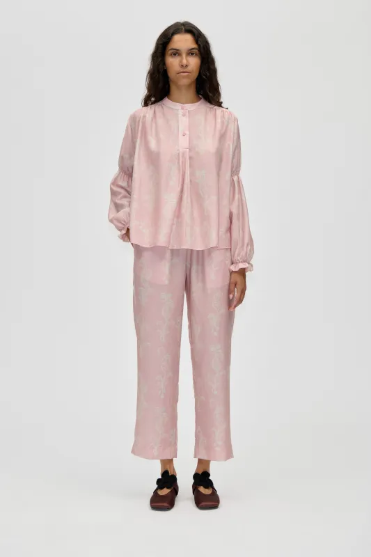 Elasticated Waistband Cropped Pants - Cherries On A Paisley sold by STINE GOYA