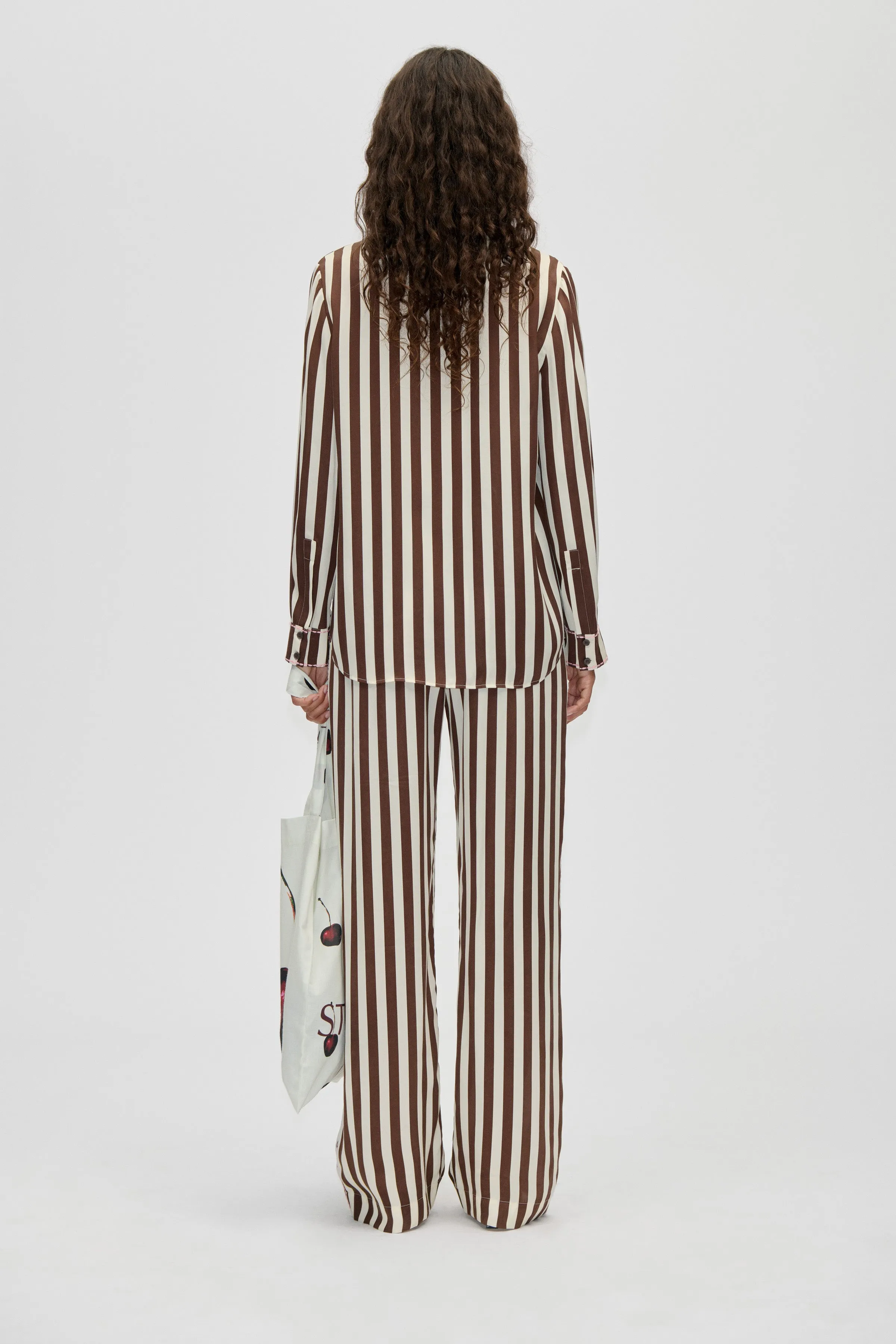 Elasticated Long Pants - Ivory Stripes sold by STINE GOYA product image thumbnail 2