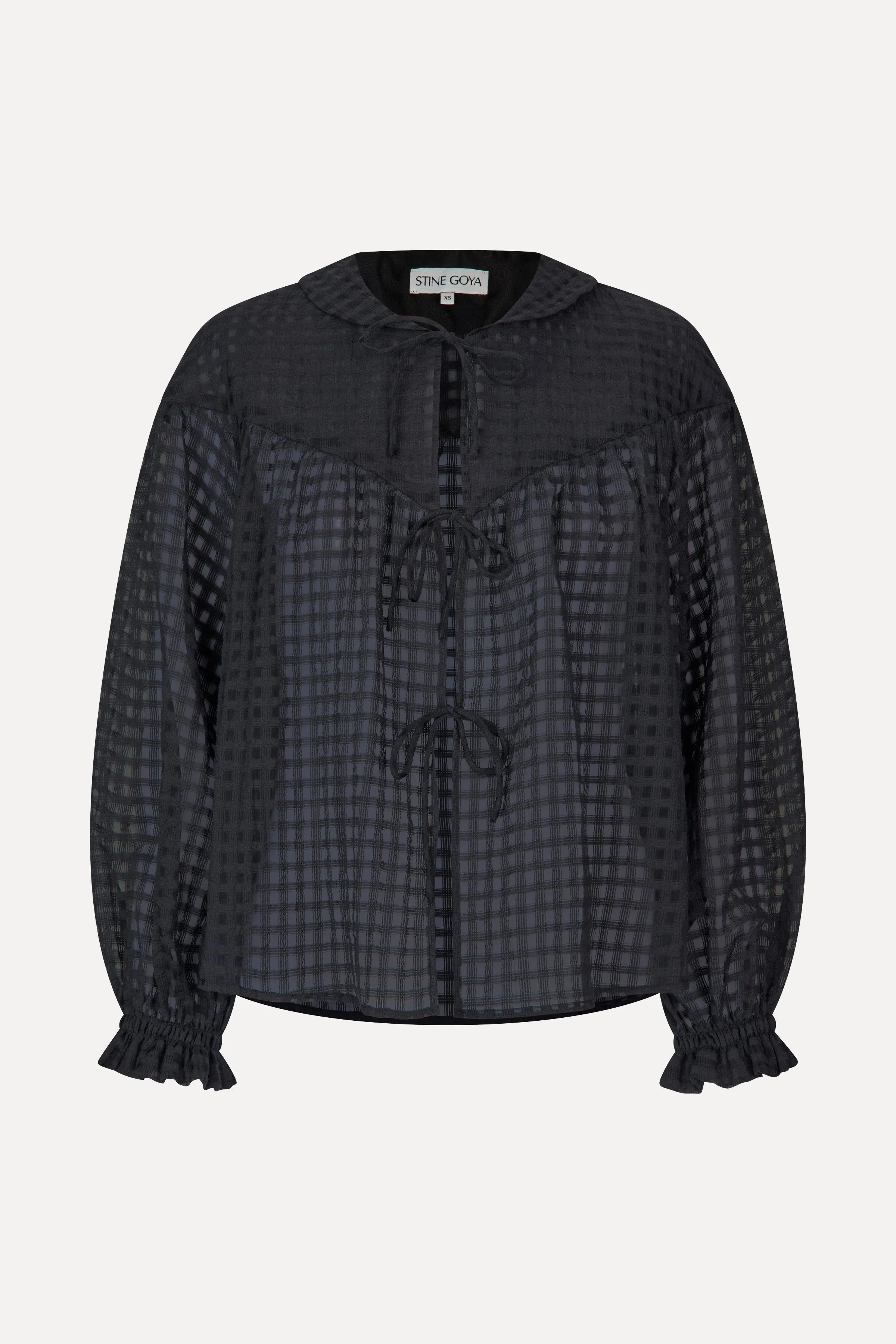 Flowy Long Sleeve Top - Checkered Organza sold by STINE GOYA product image thumbnail 3