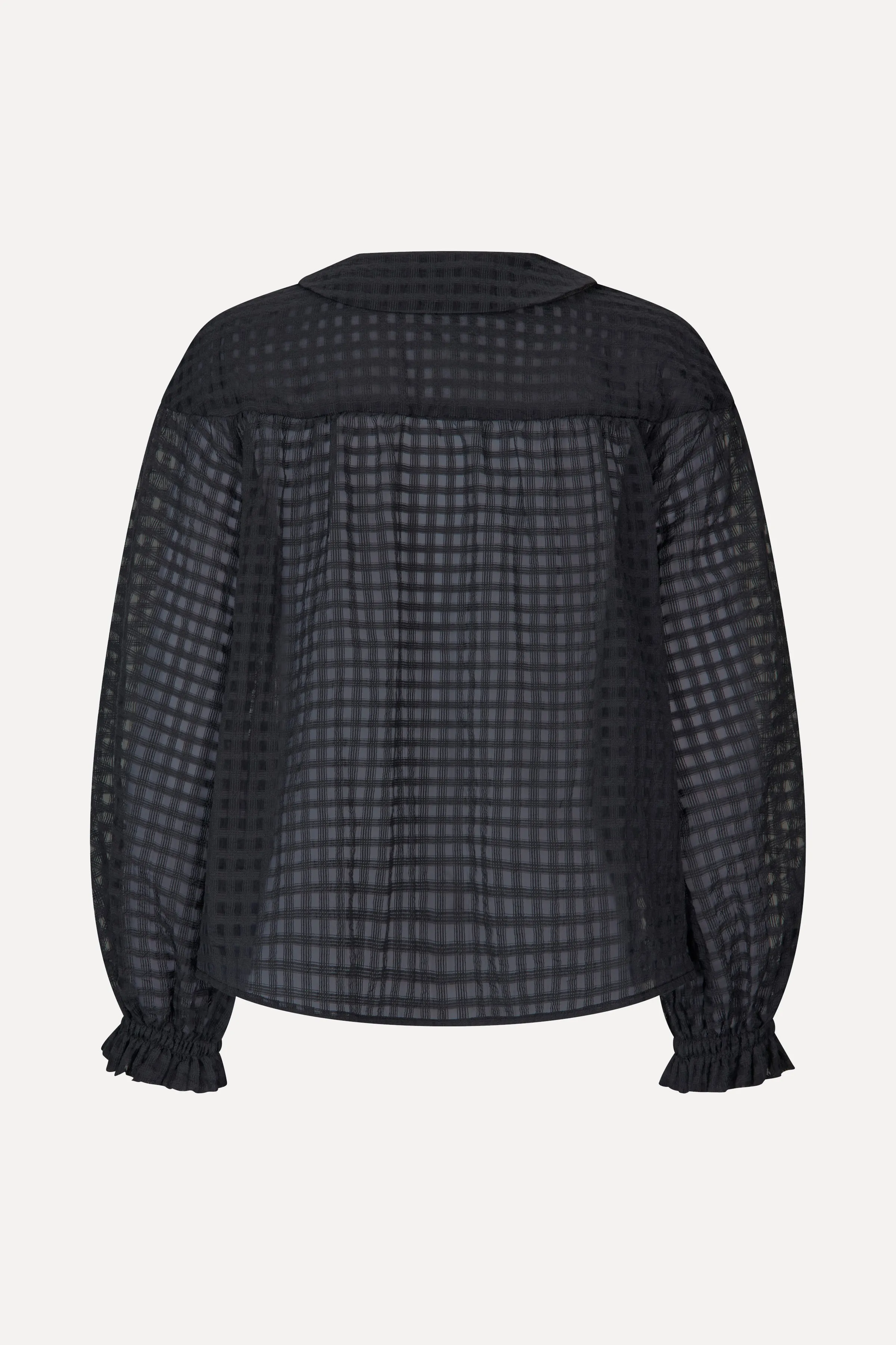 Flowy Long Sleeve Top - Checkered Organza sold by STINE GOYA product image thumbnail 4