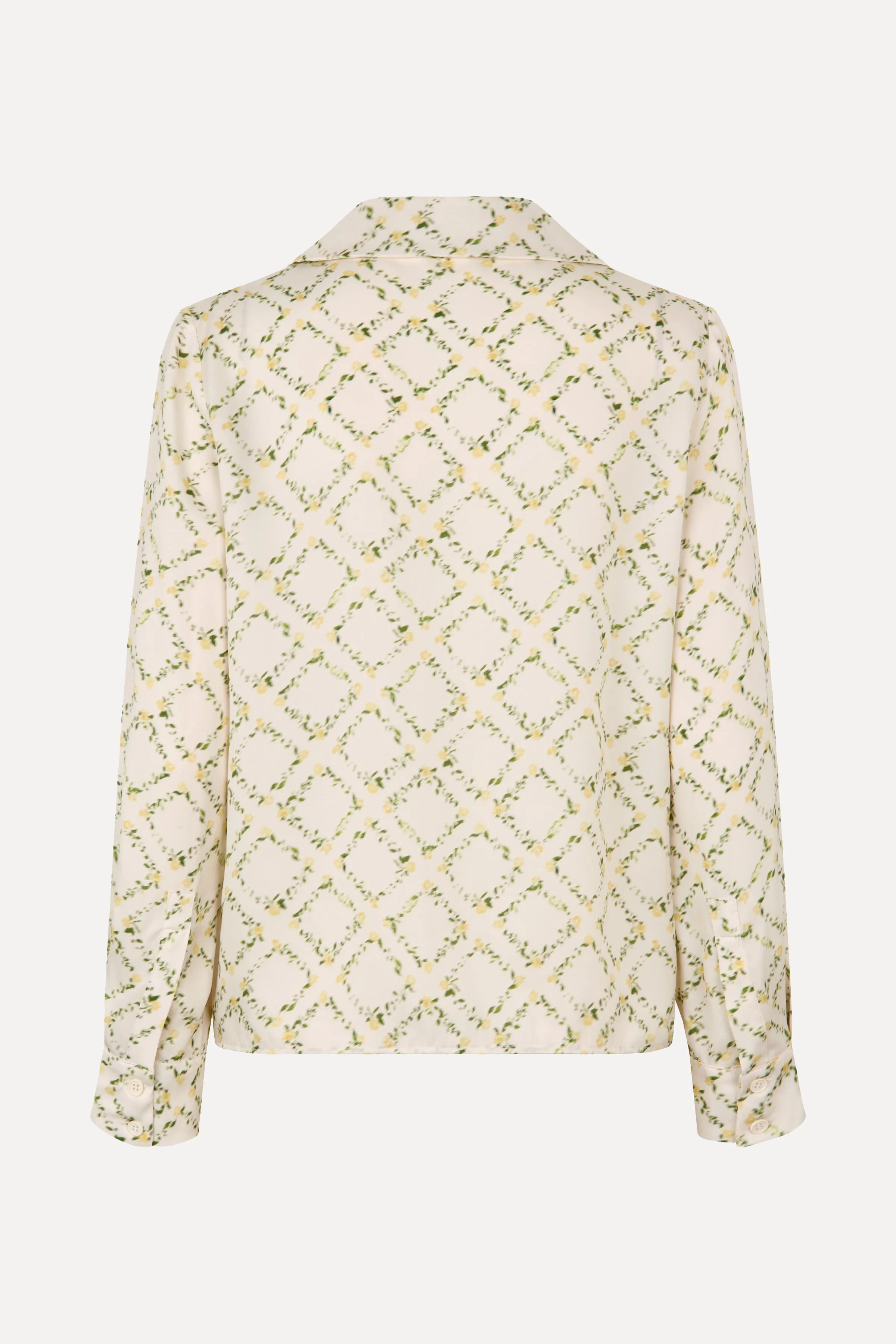 Wide Point Collar Shirt - Sakura Check Yellow sold by STINE GOYA product image thumbnail 4