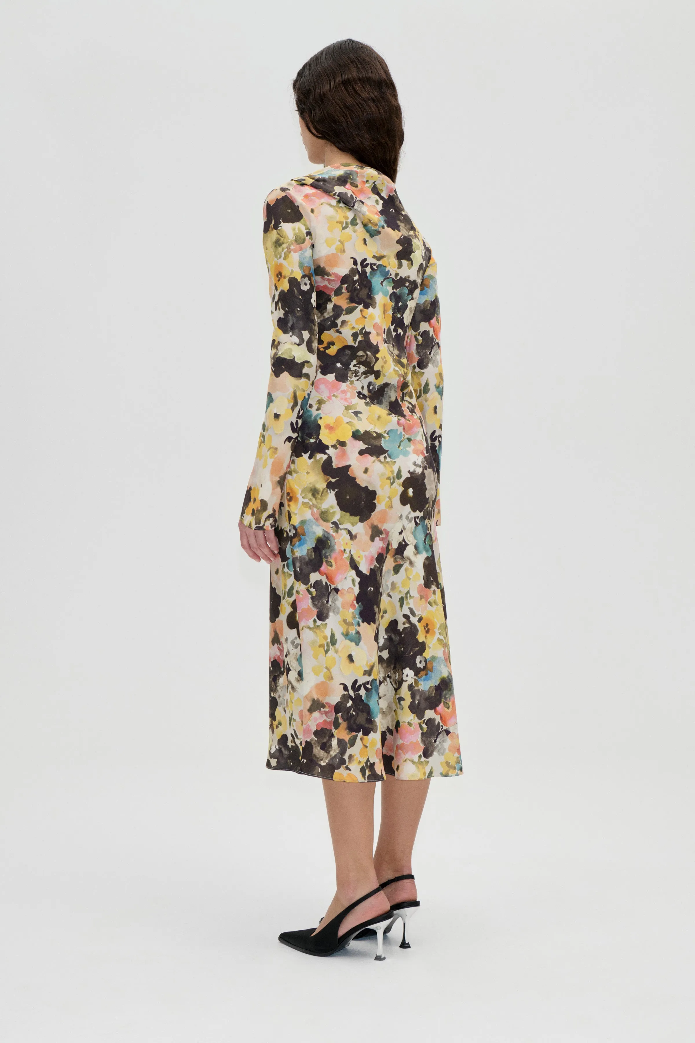 Long Flared Sleeve Dress - The Sentimental Bloom sold by STINE GOYA product image thumbnail 2
