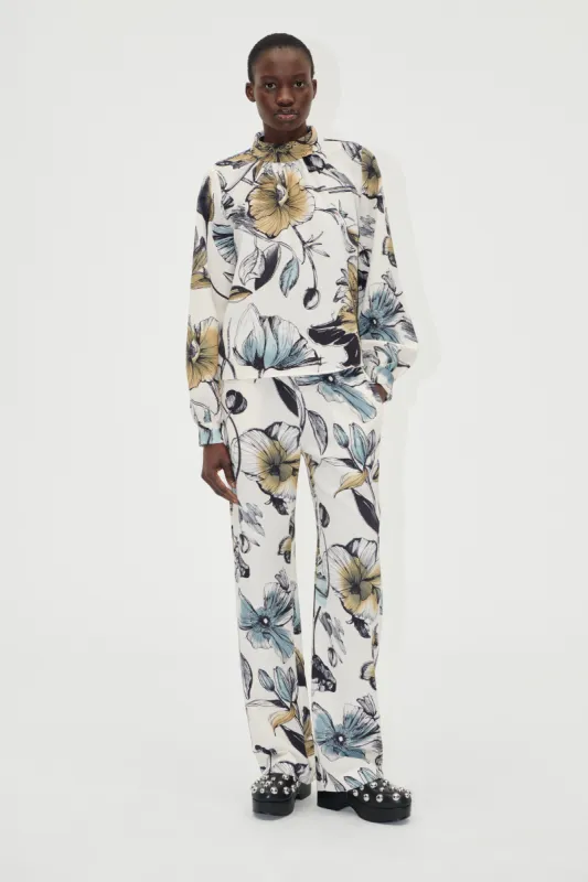 Elasticated Long Pants - Fine Line Poppies sold by STINE GOYA