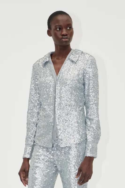 Double Collar Shirt - Steel Grey sold by STINE GOYA