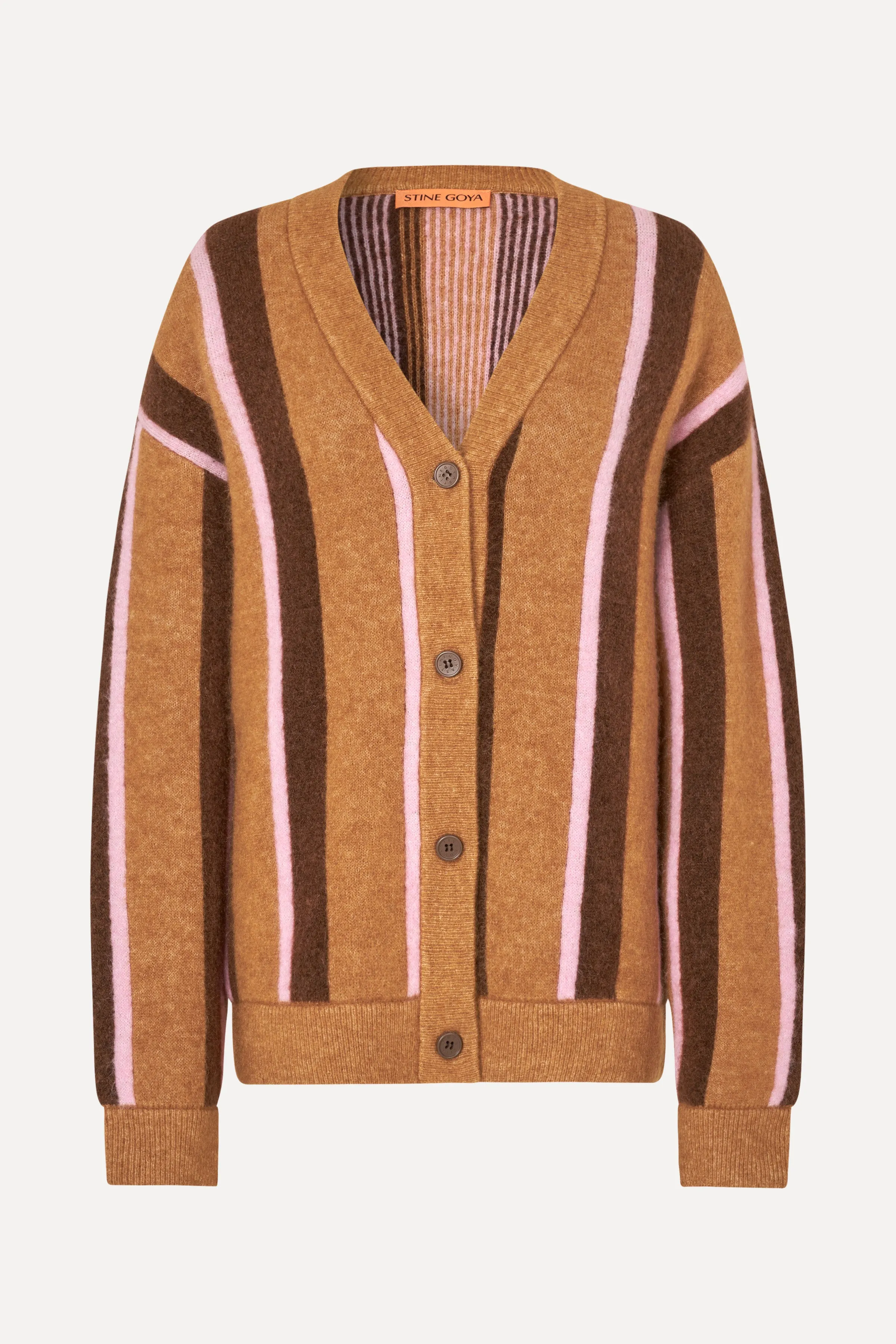 Long Sleeve Cardigan - Cocoa Stripes sold by STINE GOYA product image thumbnail 3