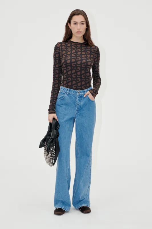 Straight Leg Long Pants - Denim Blue sold by STINE GOYA