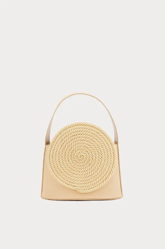 Leather bag with passementerie details beige sold by DESTREE