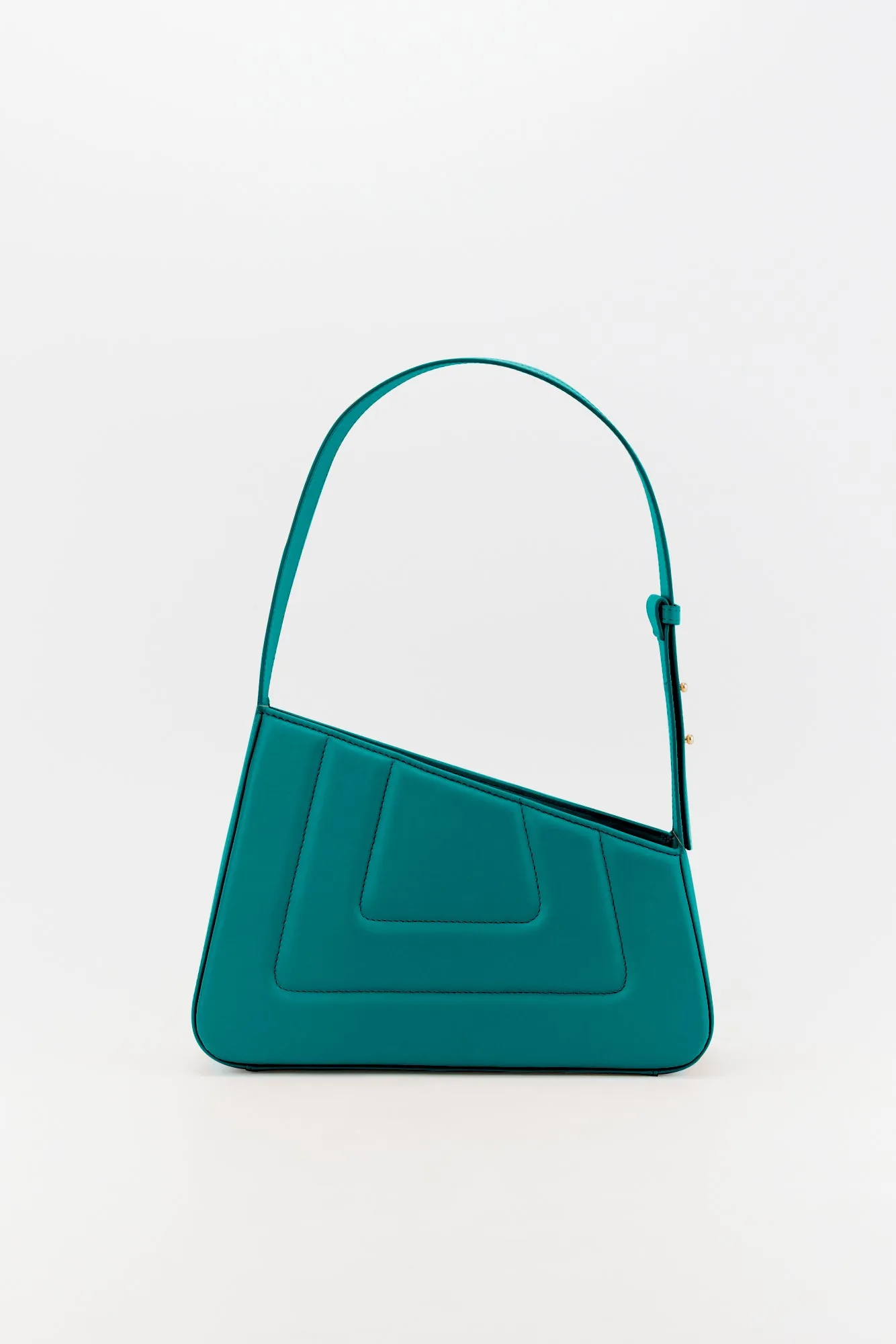 PEACOCK BLUE Asymmetric Leather Quilted Bag sold by DESTREE product image thumbnail 2