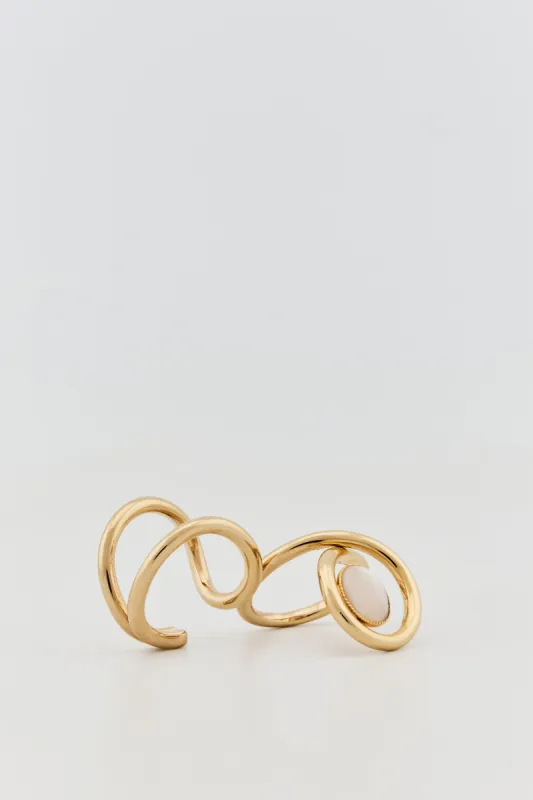 Double ring with white stone sold by DESTREE