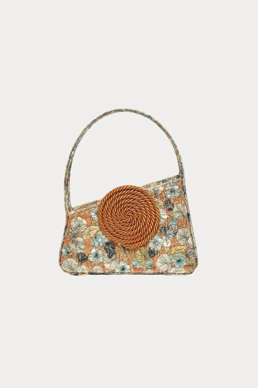 GOLDEN FLORAL Asymmetric Passementerie Bag S sold by DESTREE