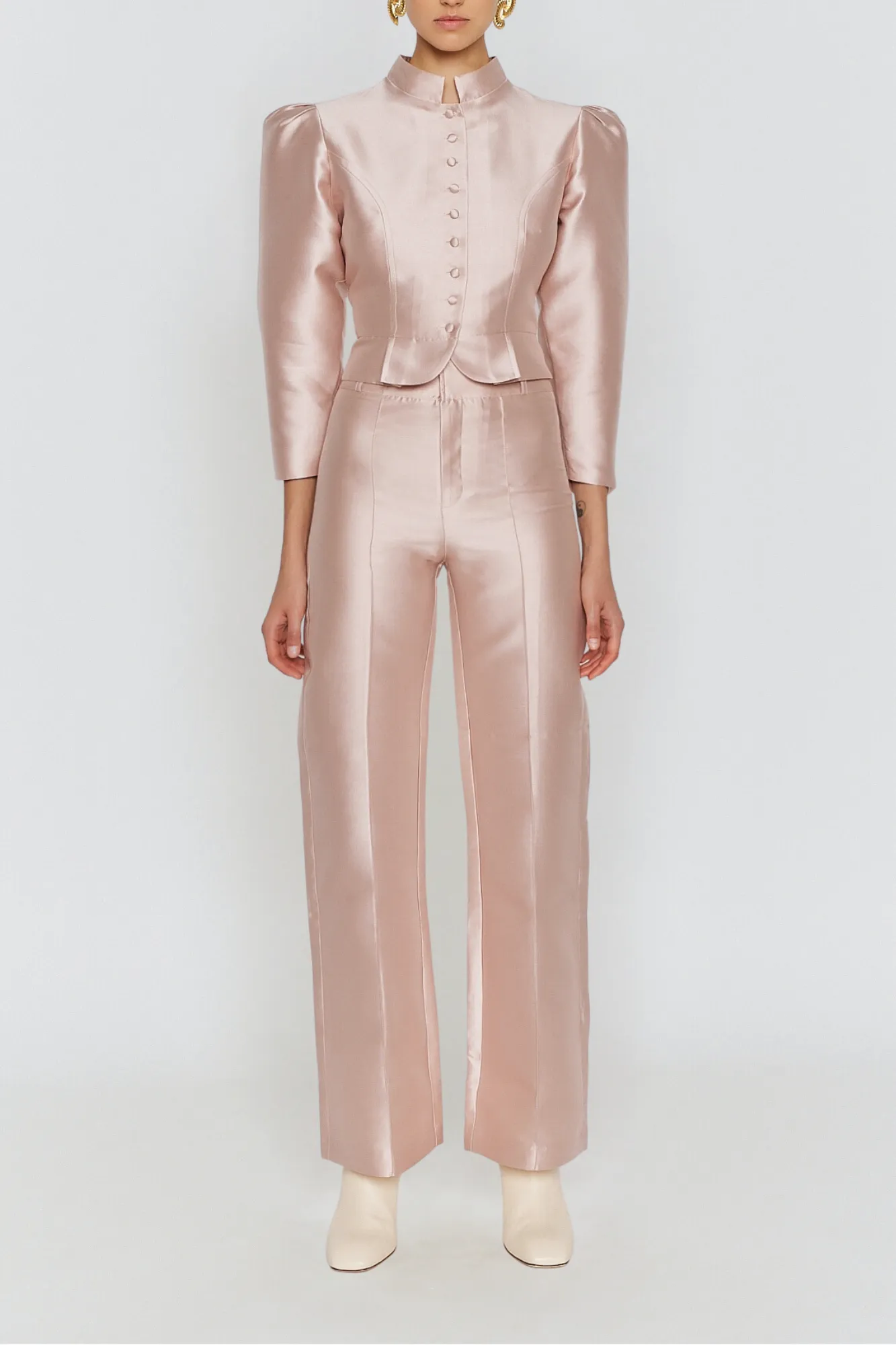 NUDE Satin Puff Sleeve Jacket sold by DESTREE product image thumbnail 2
