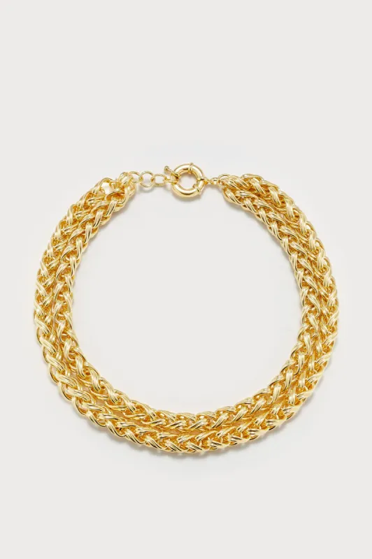 ELIZABETH DOUBLE CHAIN NECKLACE sold by DESTREE