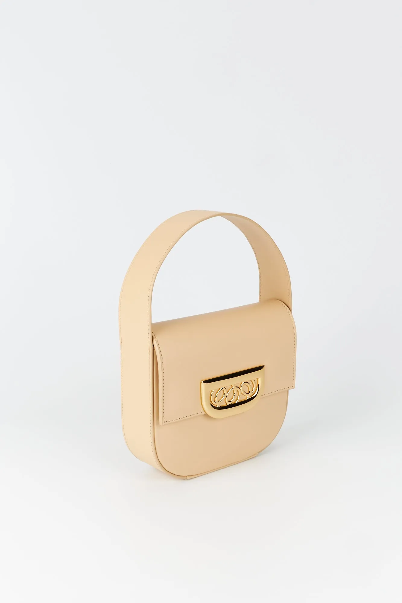 Beige leather handbag with golden latch sold by DESTREE product image thumbnail 2