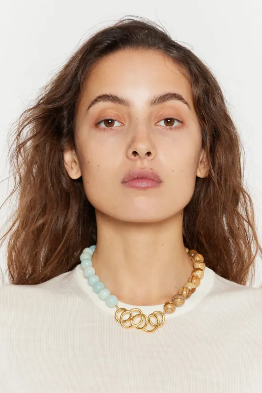 ELIZABETH CANDIES ICON LIGHT BLUE & BEIGE sold by DESTREE