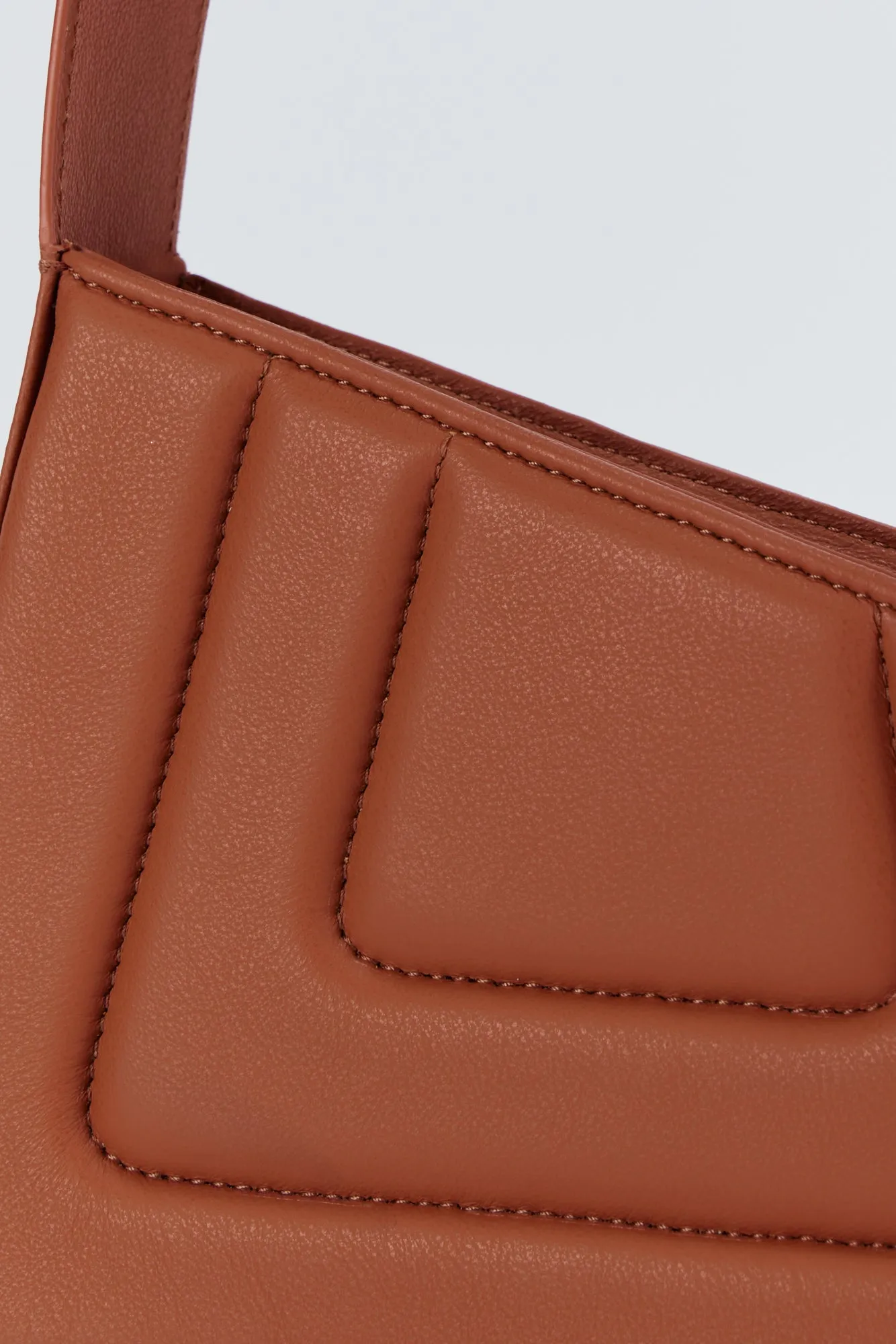 RUST Asymmetric Leather Quilted Mini Bag sold by DESTREE product image thumbnail 3