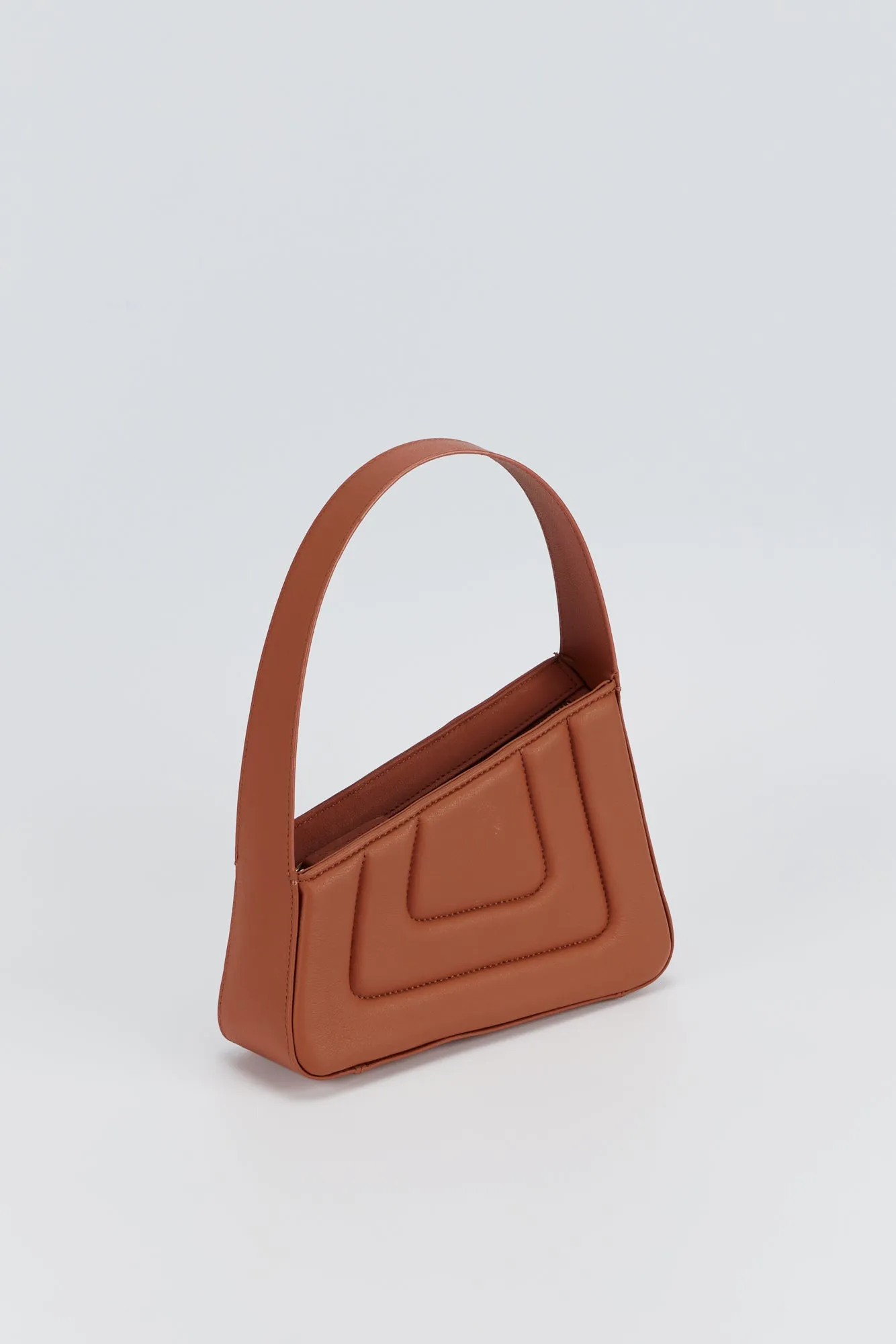 RUST Asymmetric Leather Quilted Mini Bag sold by DESTREE product image thumbnail 2
