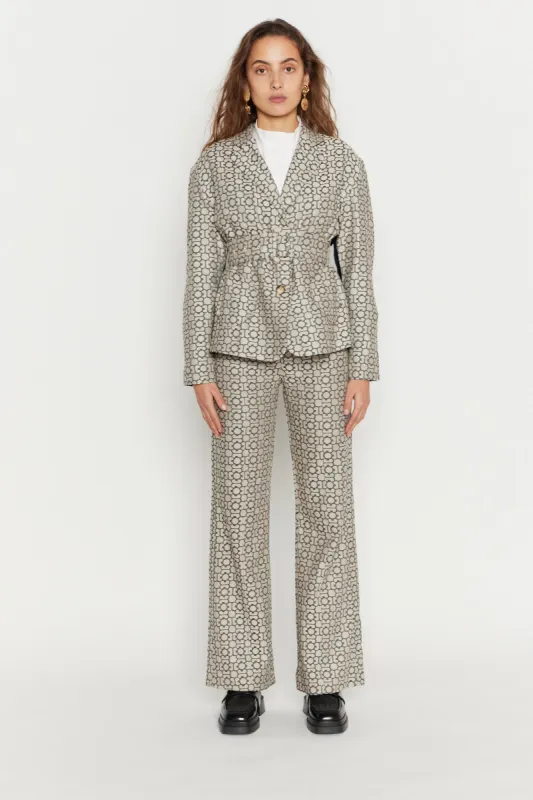 HENRY JACKET JACQUARD GREY & MARINE made by DESTREE