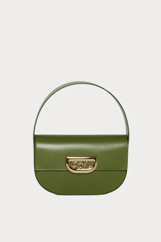OLIVE Geometric Leather Bag with Golden Latch M sold by DESTREE
