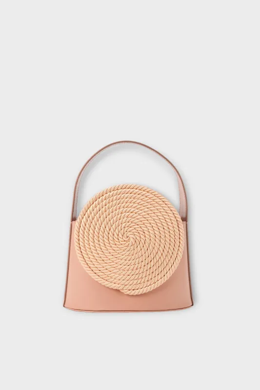 Leather bag with passementerie details pink sold by DESTREE