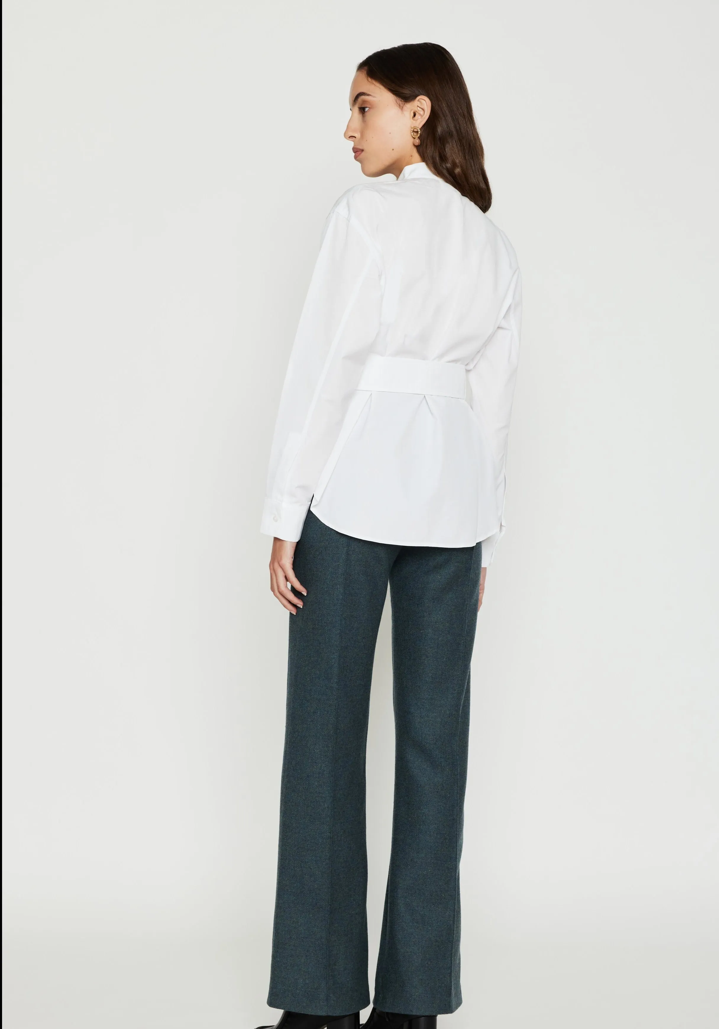 White shirt with sleeve & button detail sold by DESTREE product image thumbnail 5