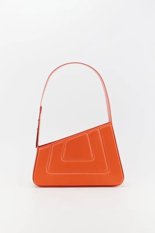 ORANGE Asymmetric Leather Quilted Bag sold by DESTREE