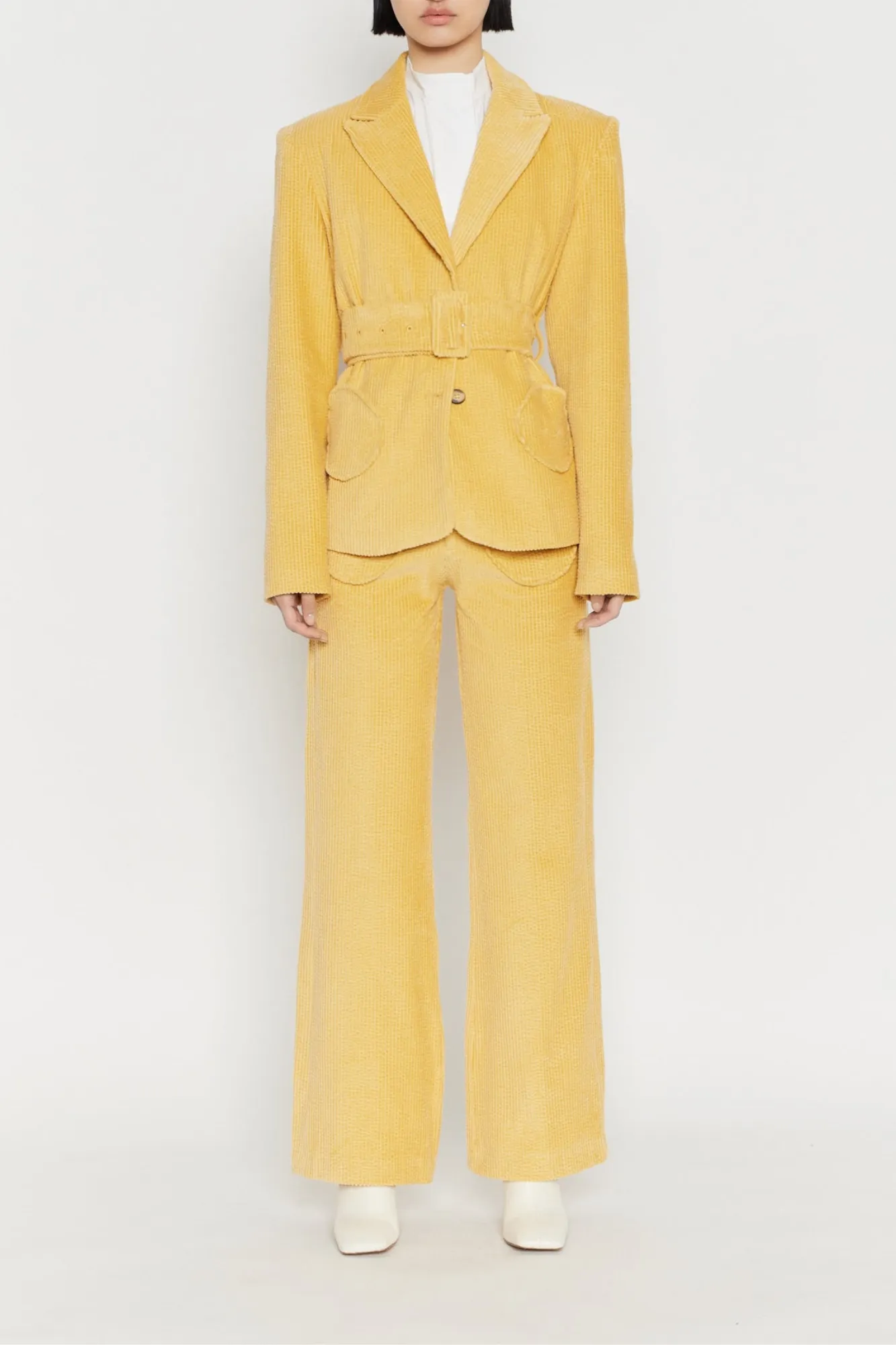 Wheat Corduroy Flared Pants sold by DESTREE product image thumbnail 3