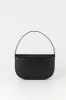 Geometric leather bag with golden latch black sold by DESTREE