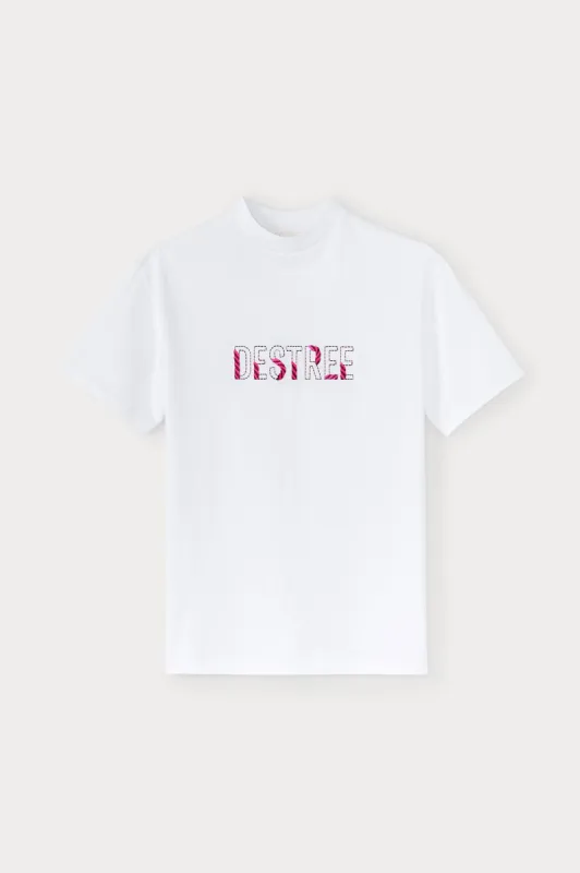 Fuchsia & brown passementerie tee shirt sold by DESTREE