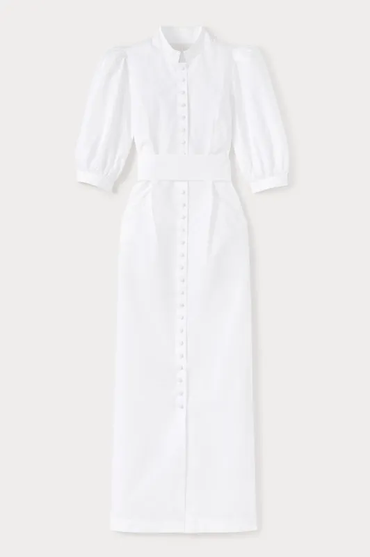 White cotton maxi dress sold by DESTREE