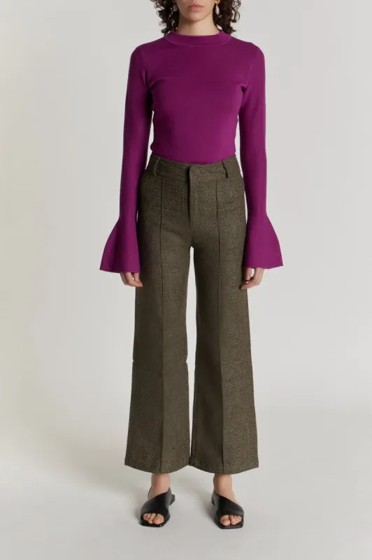 Fuchsia sweater with long sleeves made by DESTREE