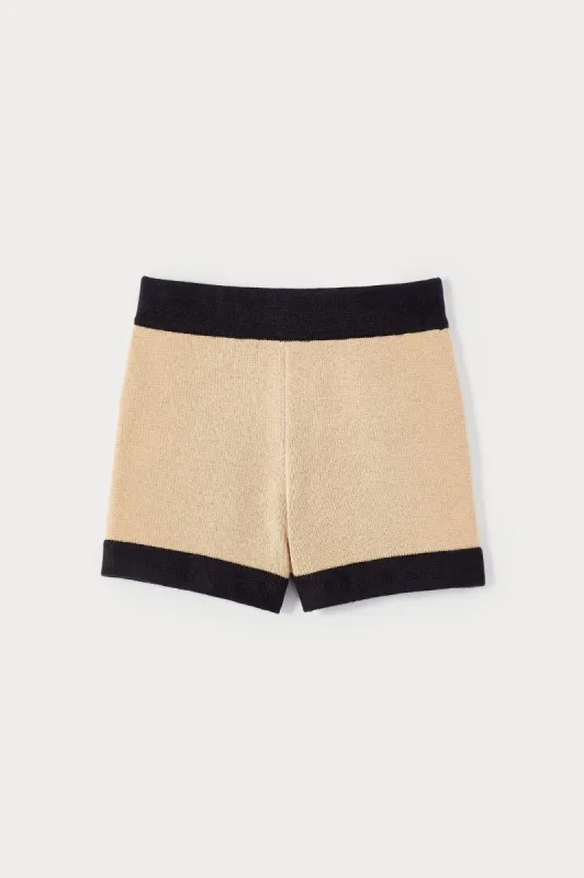 Bicolor beige & black short sold by DESTREE